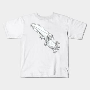 Dotted Axolotl Sideways Kids T-Shirt